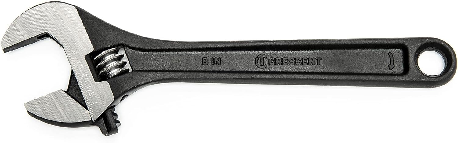 8" Adjustable Wrench Black Oxide Crescent, Bagged - AT28BK