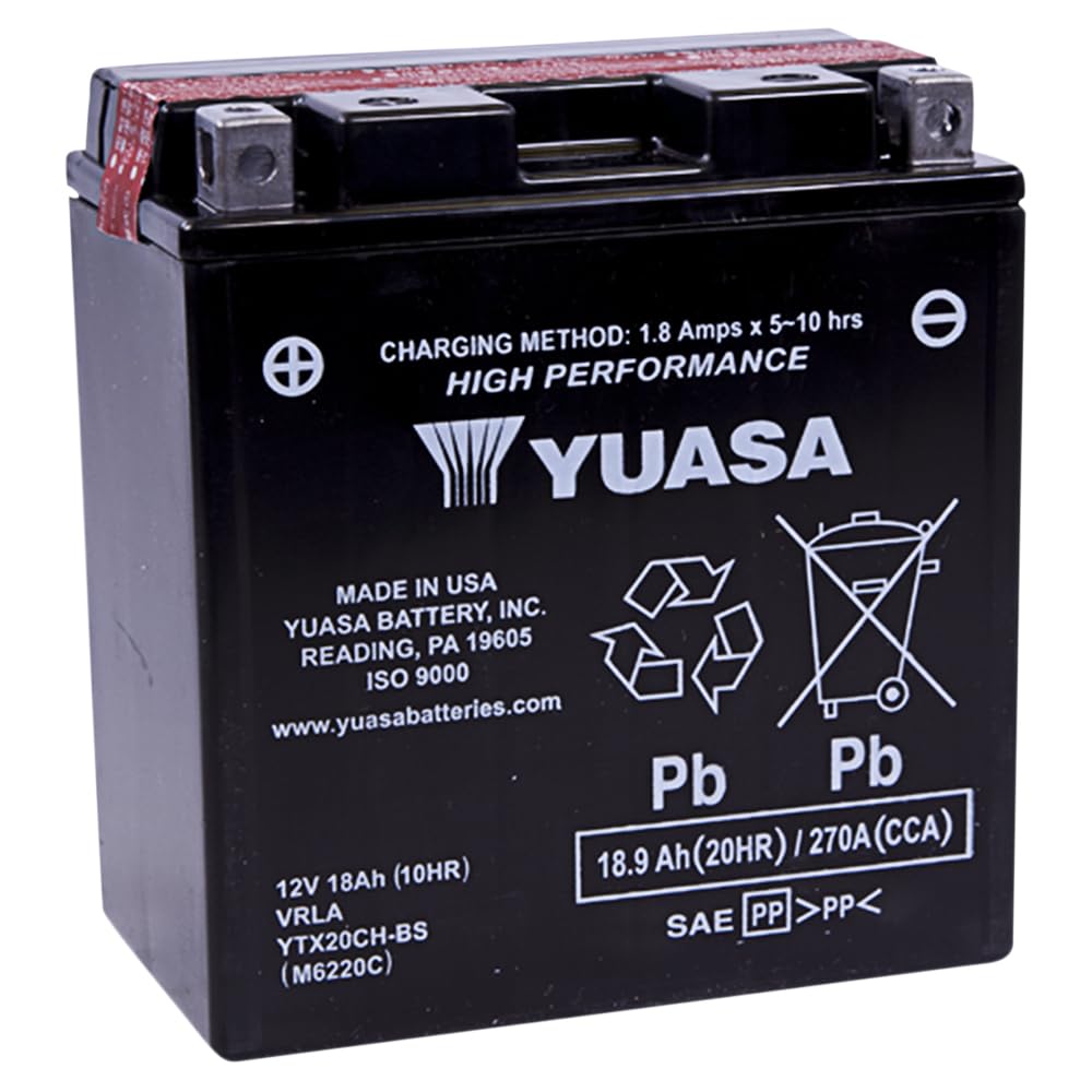 Yuasa High Performance YUAM6220C Maintenance Free Battery - YTX20CH-BS