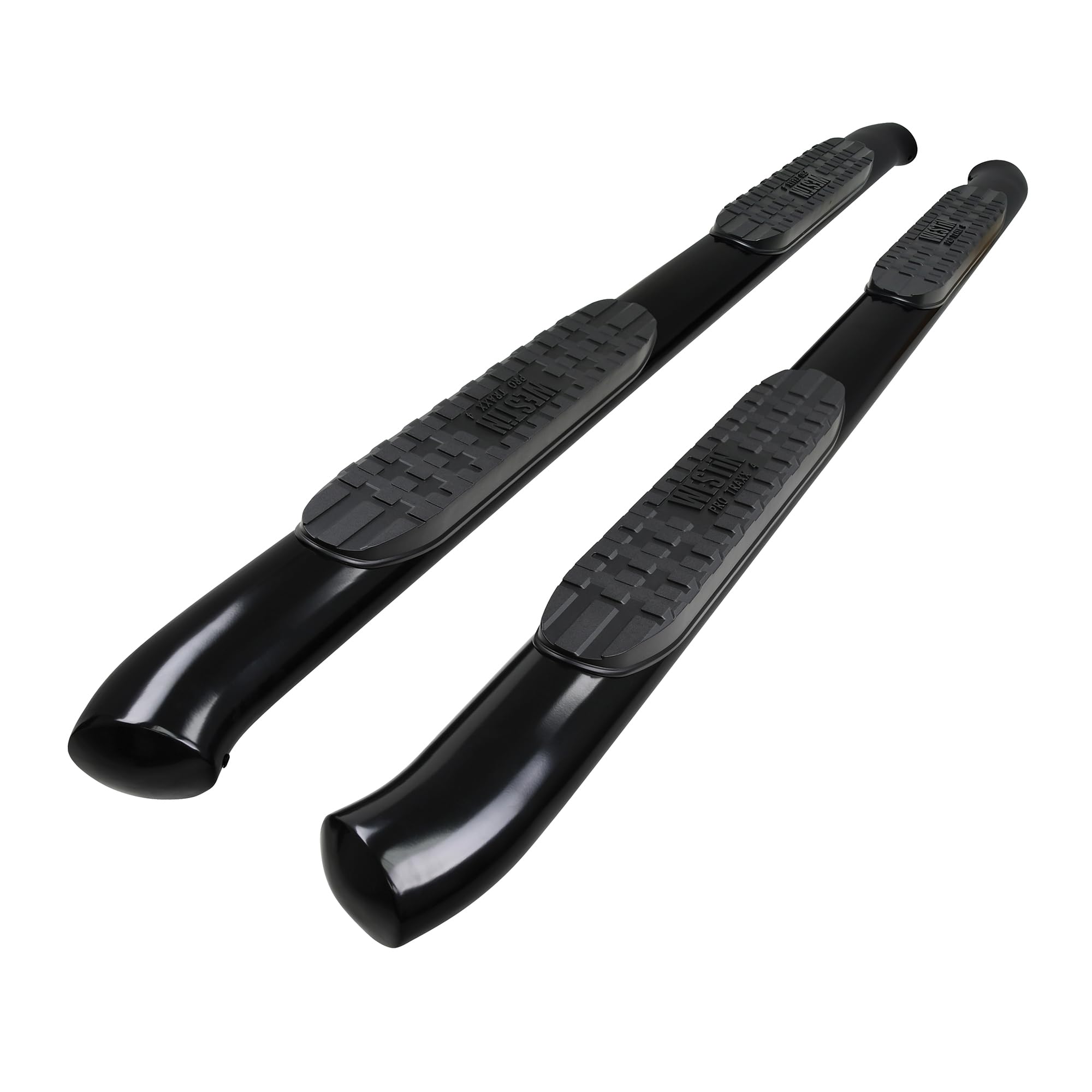 PRO TRAXX 4 Westin Oval Nerf Bars fits 2019-2025 Silverado Sierra 1500 2020-2025 Silverado Sierra 2500 3500 Double Cab (Exc 2019 Silverado LD/Sierra 1500 Limited) Black Pair