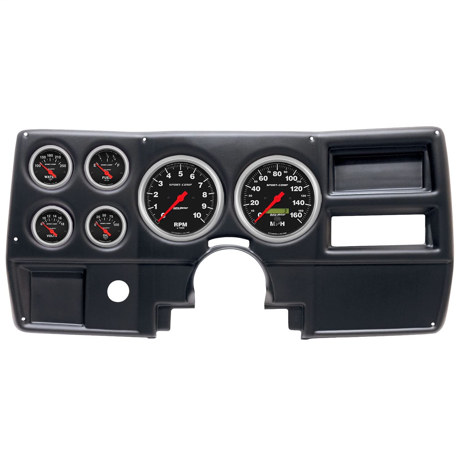 AutoMeter Dash Kit Direct Fit, (5" X2, 2 1/16" X4), Chevy/Gmc Truck No Vent 84-87, Sport-Comp (2922-11)