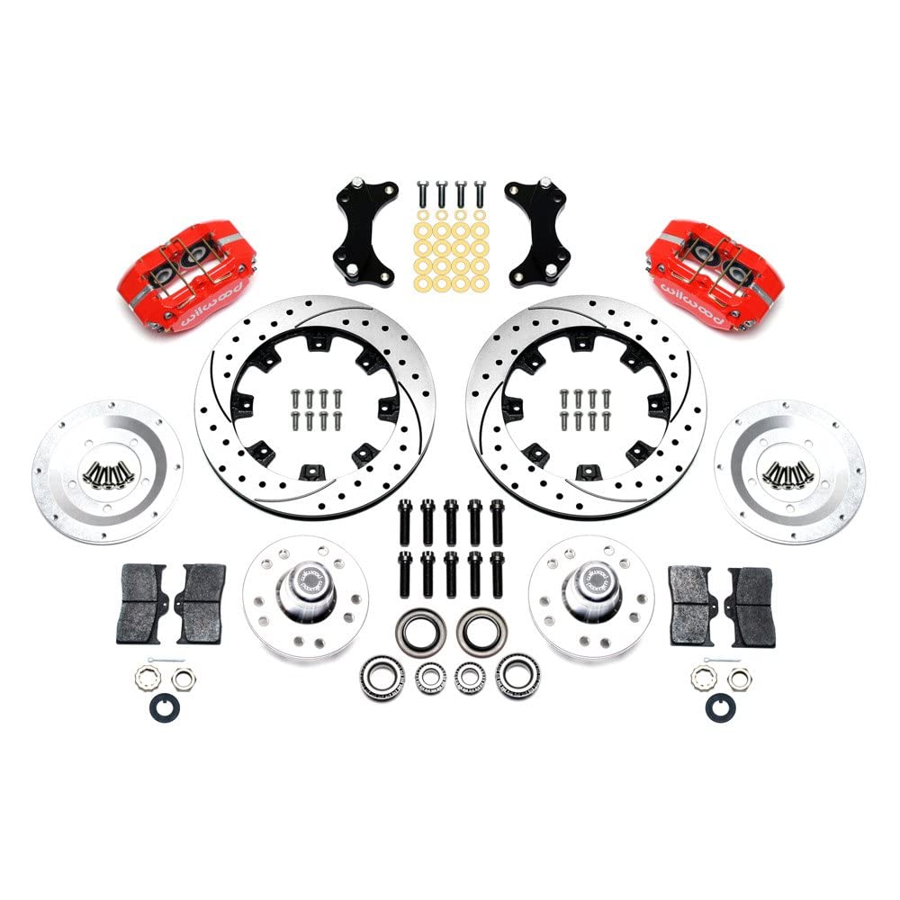 Wilwood Replacement DUST Boot KIT Compatible with/140-13346-DR - KIT,Front,WWE PRO Spindle,DP-DB,12.19 - Rotor,12.19 Rotor,DRILLED,RED