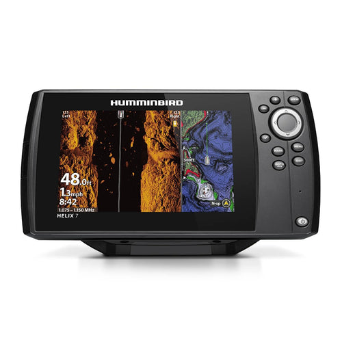 Humminbird G4 Helix 7 GPS Fish Finder with Transducer, MEGA Side Imaging