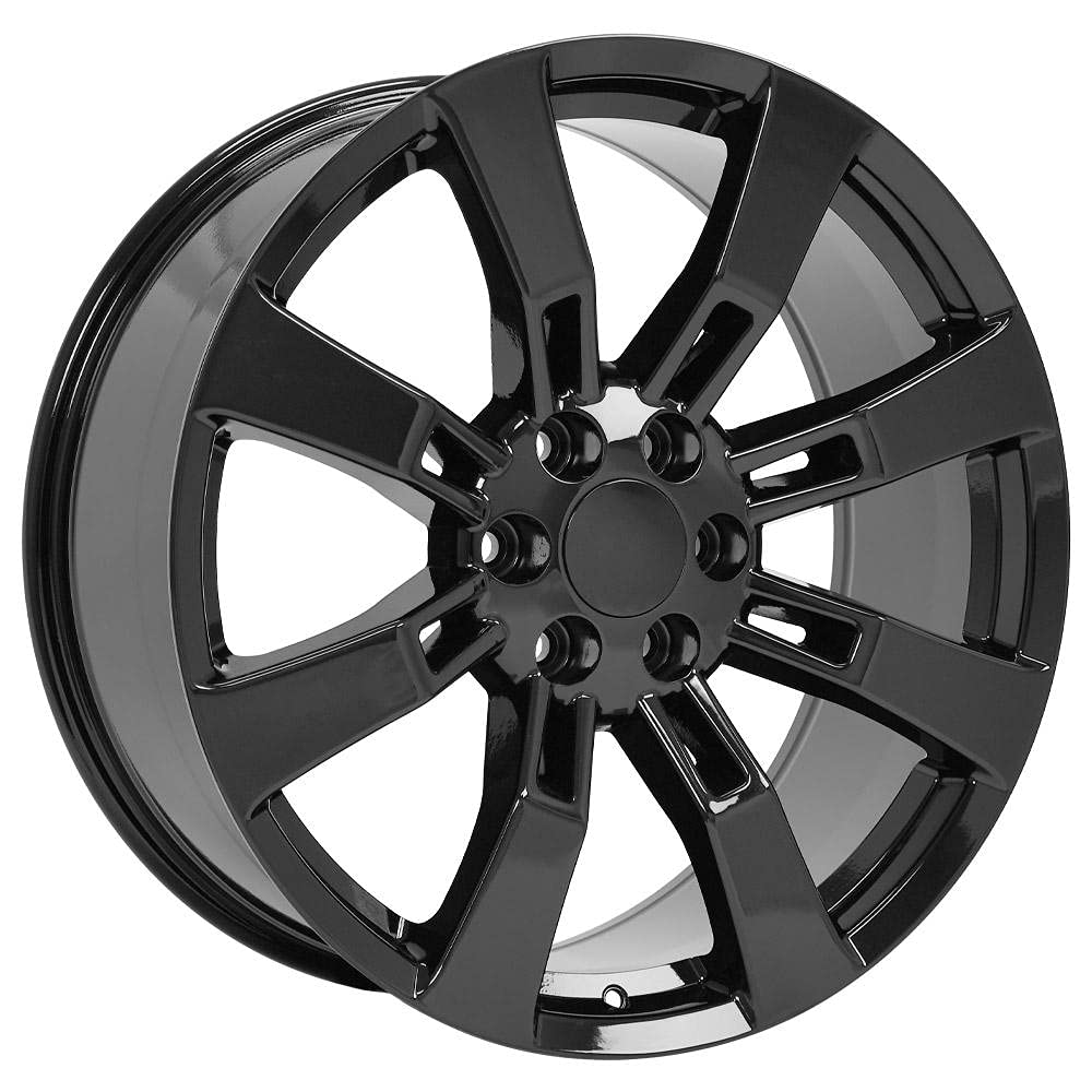 22 Inch OE Wheels CA82 Rim Fits Escalade Style 6x139.7 22x9 Gloss Black - Hollander 5409 (1)