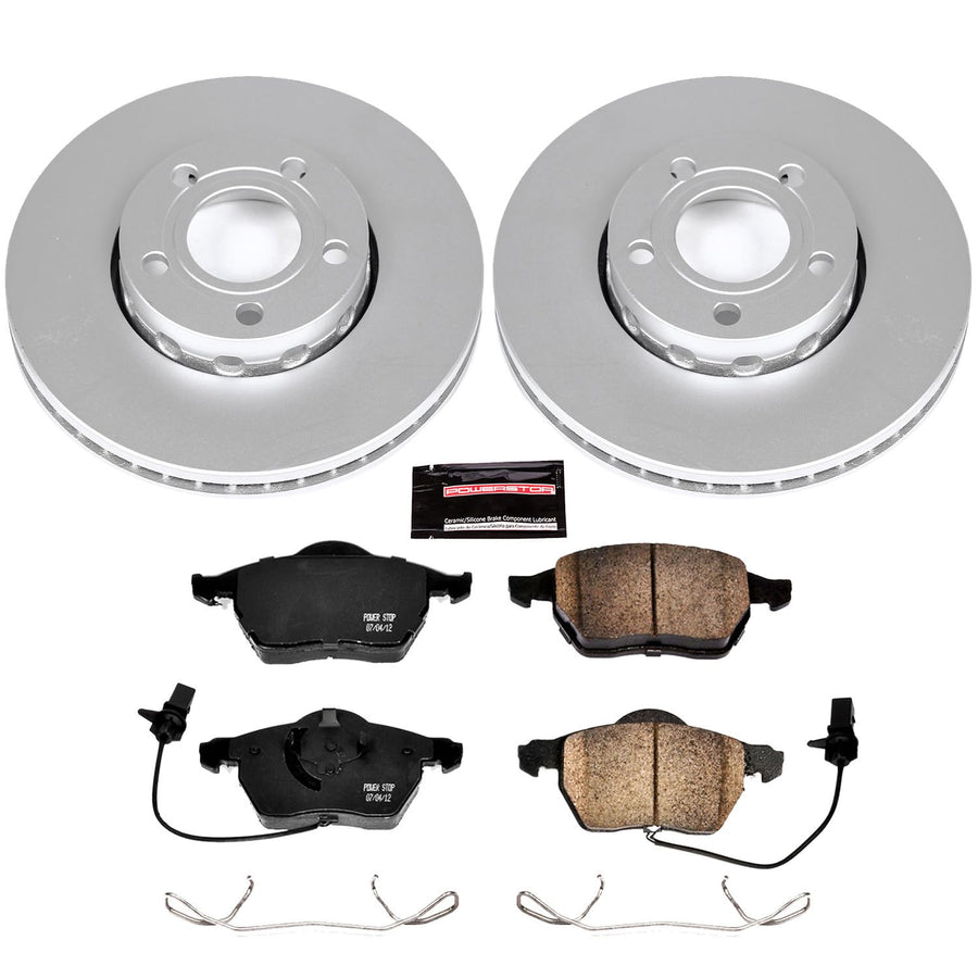 Power Stop Z23 CRK528 Front Evolution Geomet Coated Brake Kit For Audi A4, Audi, Audi A4 Quattro, Audi A6, Audi A6 Quattro, VW Passat [Model Specific]