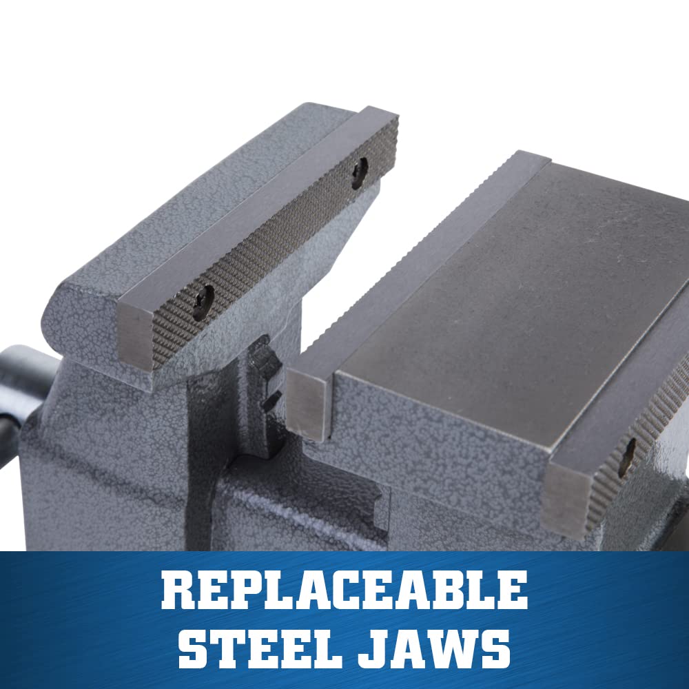 Reversible Wilton Bench Vise, 5-1/2" Jaw Width, 6-3/4" & 10-3/4" Jaw Opening, 3-3/4" Throat (Model 4550R)