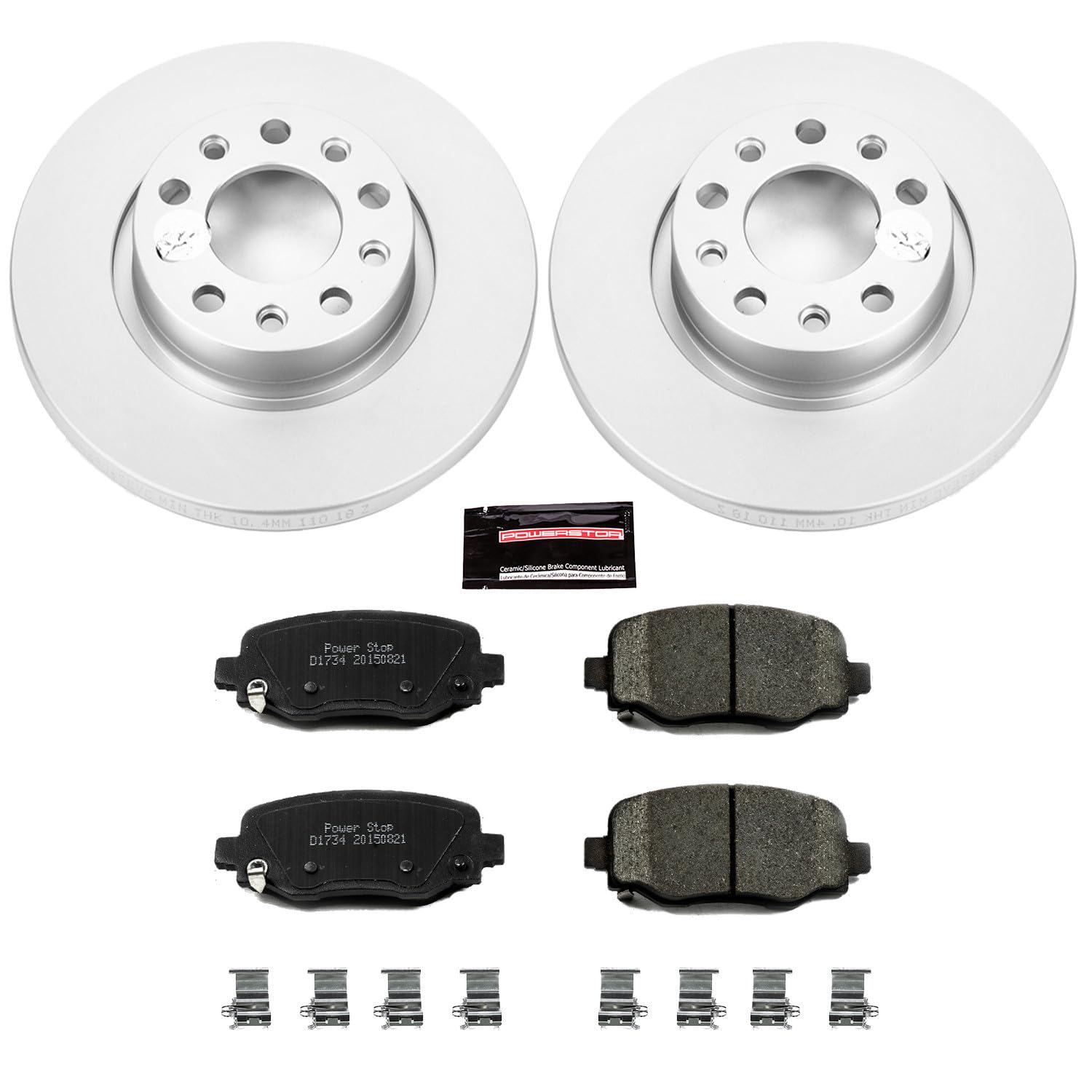 Power Stop Rear CRK6543 Z17 Evolution Geomet Coated Brake Kit For Chrysler 200 2015-2017, Jeep Cherokee 2014-2022 [Model Specific]