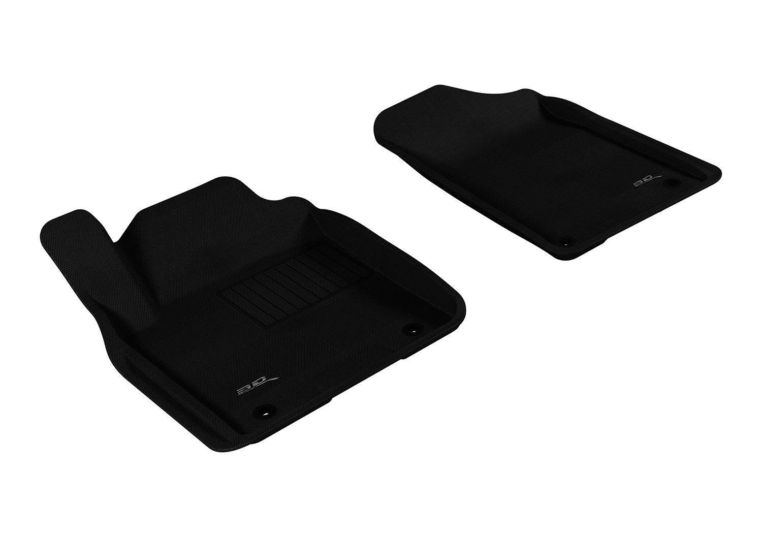 3D MAXpider Custom Fit Front Row All-Weather Floor Mat for Select Infiniti QX80 / QX56 Models - Kagu Rubber (Black)