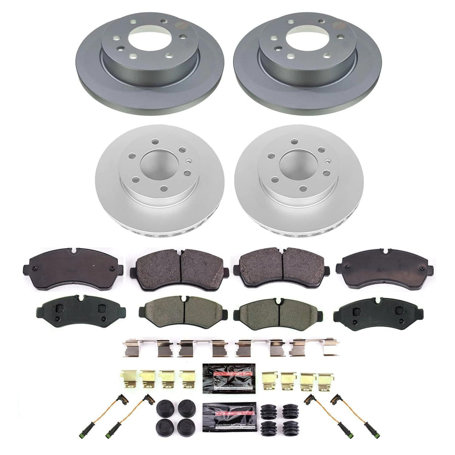 POWERSTOP Brake Kit Front Brake Pads and Geomet Coated Brake Rotors For Ford Explorer 2020-2023, Ford Police Interceptor Utility 2020-2023, Lincoln Aviator 2020-2023 [Vehicle Specific]