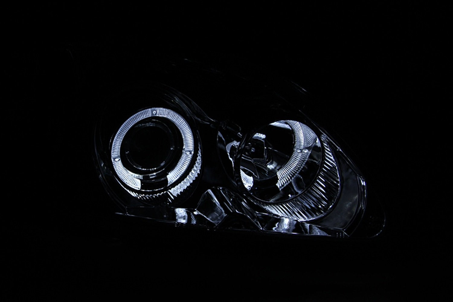 Honda Civic Anzo USA 121069 Projector with Halo Chrome Headlight Assembly - (Sold in Pairs)