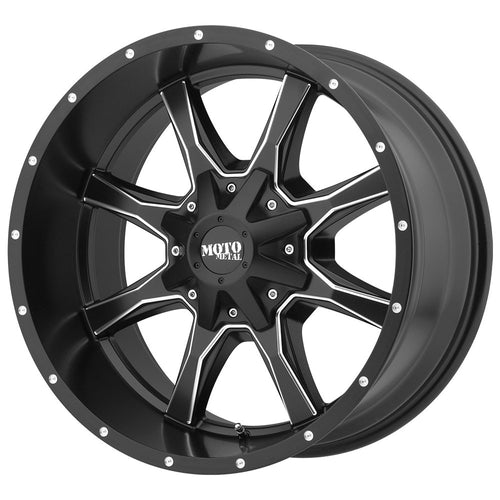 Moto Metal 22X12 MO970 SG-BLK-MILL 8X170 -44MM - MO97022287944N