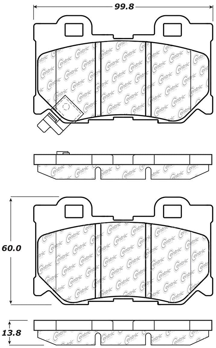 Centric Premium 301.13470 Ceramic Brake Pads with Shims and Hardware