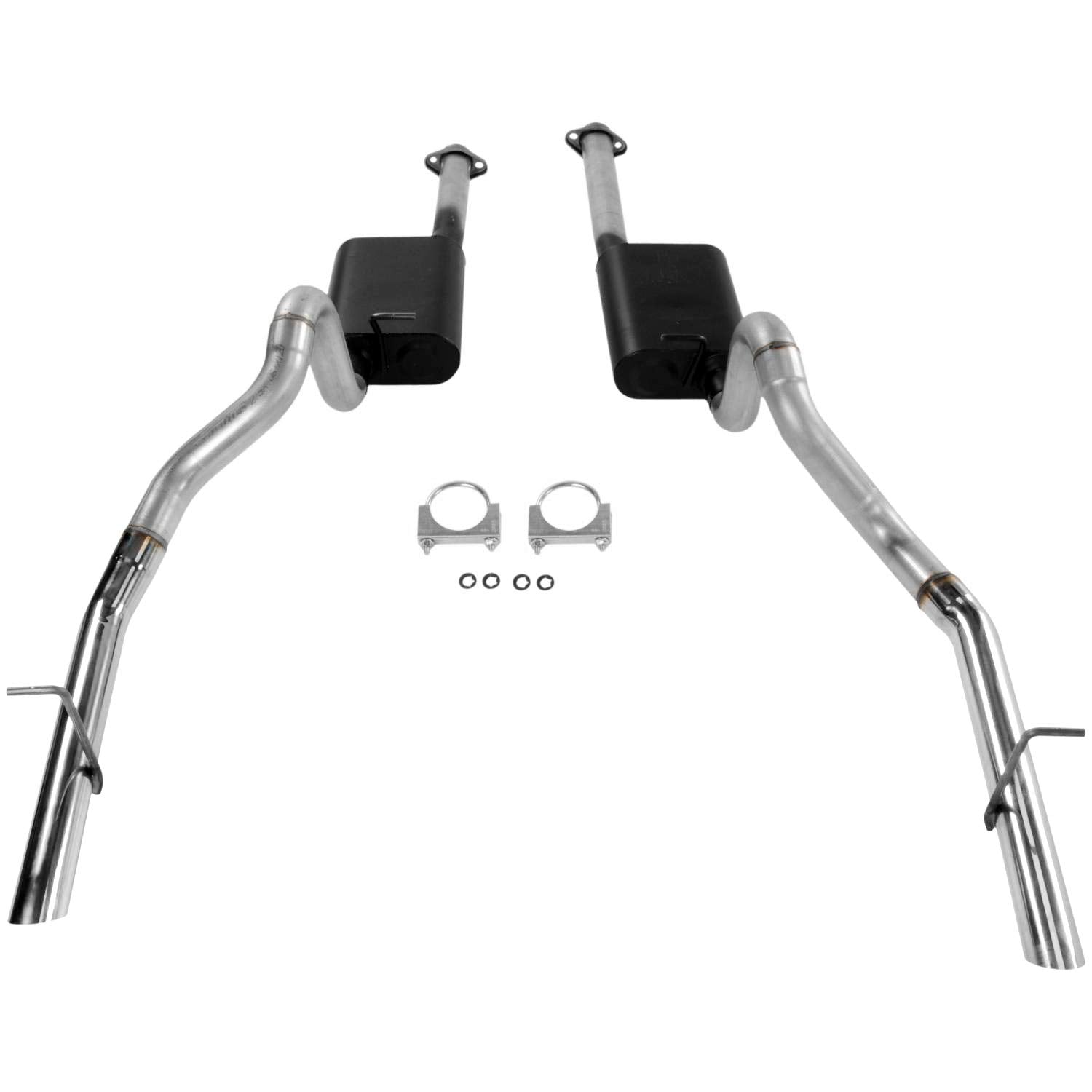 American Thunder Flowmaster 17212 Cat-Back Exhaust Kit 2.5 Inch Aluminized Steel Polished 304 Stainless Steel Tips Compatible with 1994-1997 Ford Mustang GT and Cobra with 4.6L or 5.0L engine