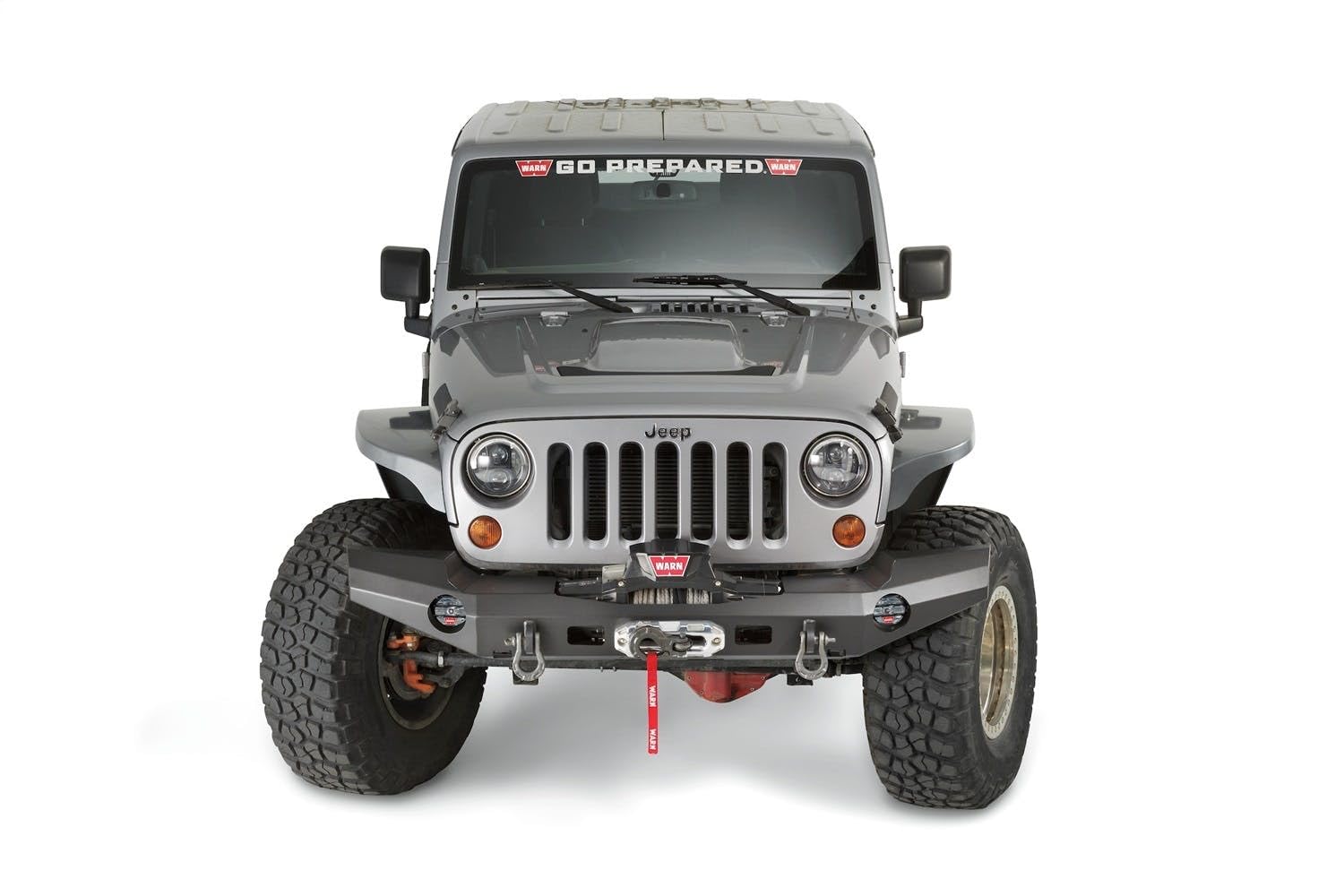 Elite Series WARN 101420 Full-Width Front Bumper for Jeep JK Wrangler, Without Grille Guard Tube