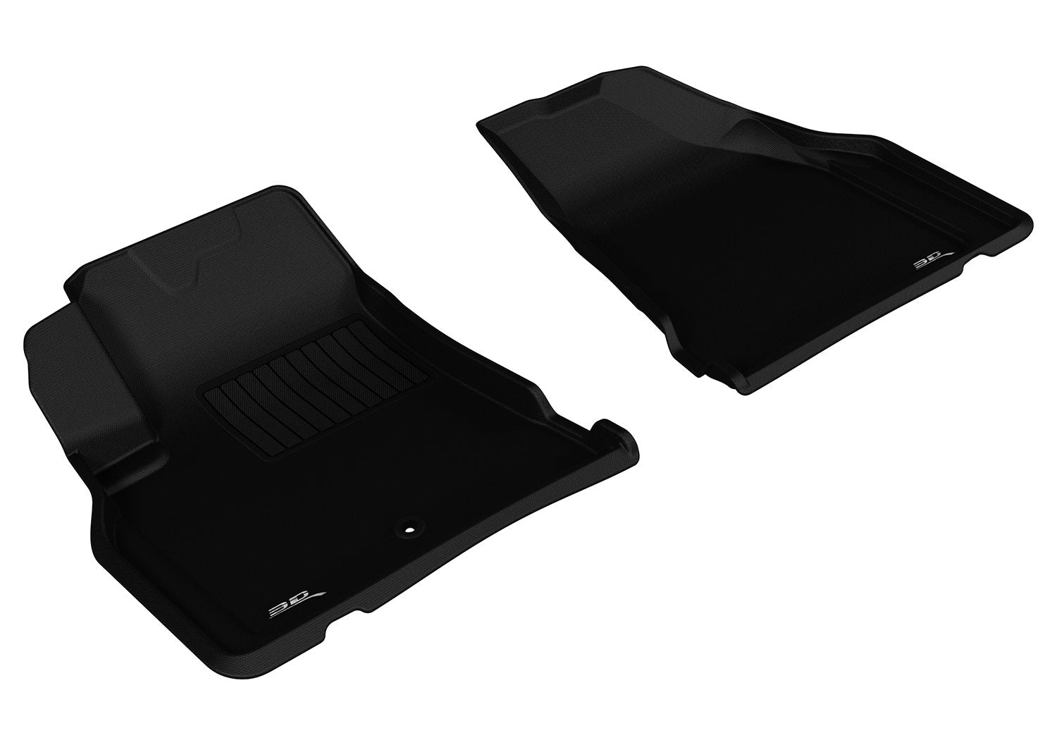 3D MAXpider Custom Fit Front Row All-Weather Floor Mat for Select Buck Enclave/ Chevrolet Traverse/ GMC Acadia Models - Kagu Rubber (Black)
