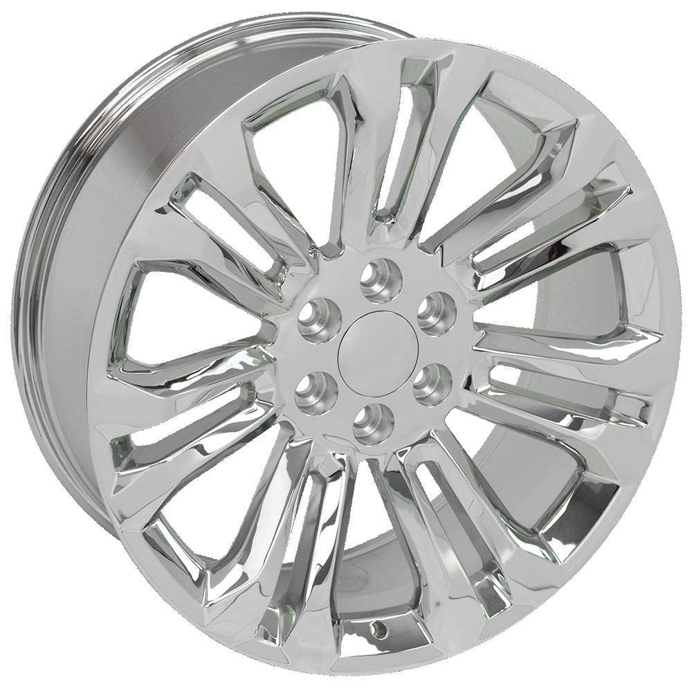 22 Inch OE Wheels CV43B Rim Fits Silverado 1500 Style 6x139.7 22x9 Chrome - Hollander 5666 (1)