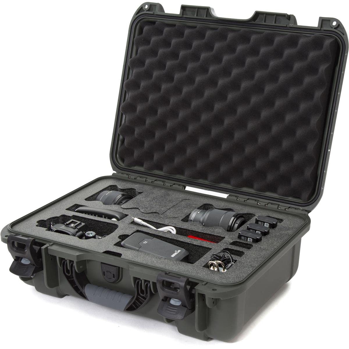 Waterproof Nanuk 925 Hard Case Carry-on with Foam Insert for Canon, Nikon - 1 DSLR Body and Lens/Lenses - Olive