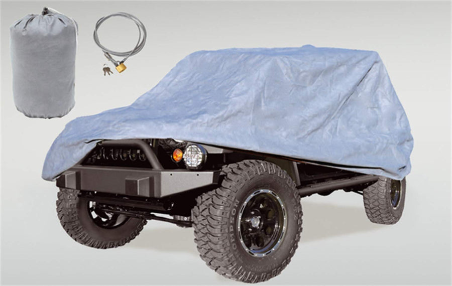 Car Cover Kit, Full | Rugged Ridge 13321.73 | Fits 2007-2018 Jeep Wrangler JKU 4-Door