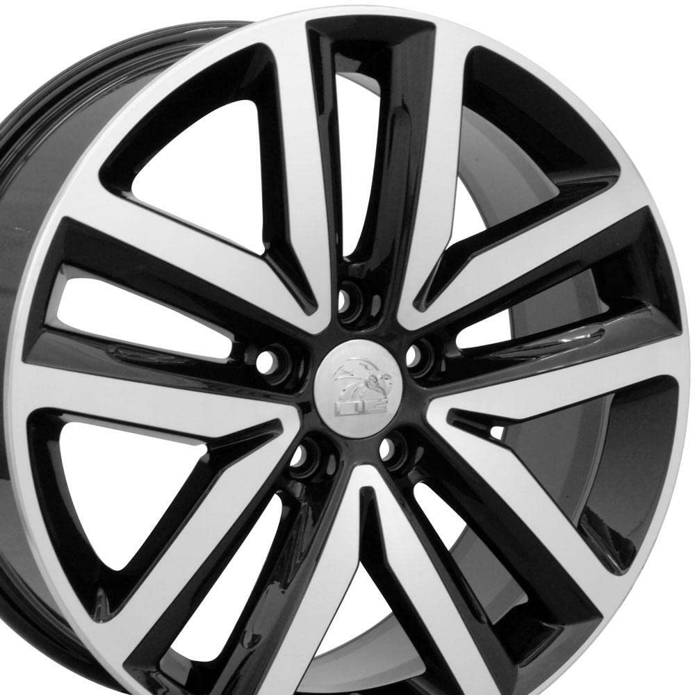 Black Machined Wheel OE Wheels LLC VW27-18075-5112-51MB Painted (18 x 7.5 inches /5 x 112 mm, 51 mm Offset)