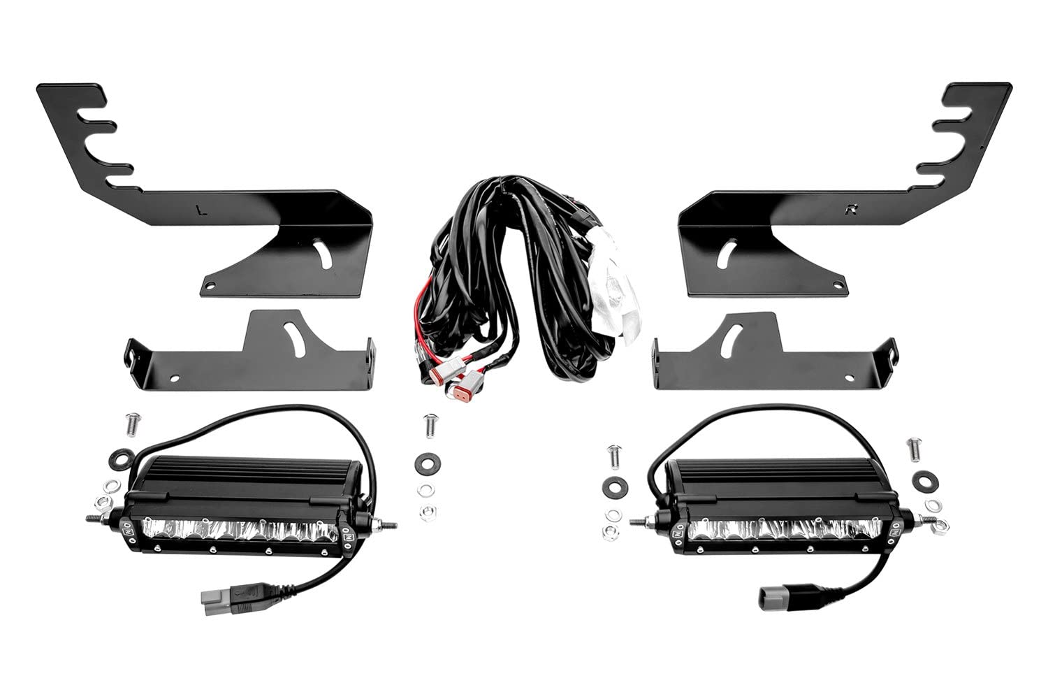 ZROADZ LED Mounting Bracket & Kit Under Rear Bumper - Compatible w/ 2019-2022 Ram 1500 - with (2) 6 Inch Single Row Slim LED Lights (Included) with Wiring Harness - PN Z384821-KIT