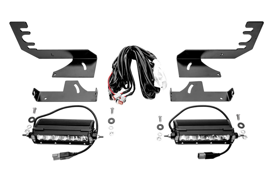 ZROADZ LED Mounting Bracket & Kit Under Rear Bumper - Compatible w/ 2019-2022 Ram 1500 - with (2) 6 Inch Single Row Slim LED Lights (Included) with Wiring Harness - PN Z384821-KIT