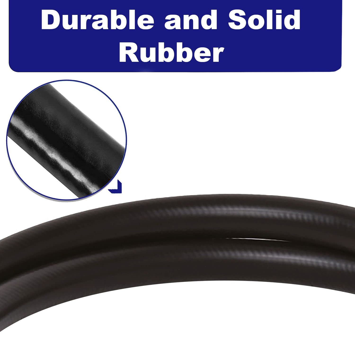 1/4" Flame King Model 250 Male and Female Quick Disconnect Thermoplastic Hose Assembly, LP Gas Only, 48 Inch, 1/4 Inch ID for RV, Van, Trailer, 100395-48, Black