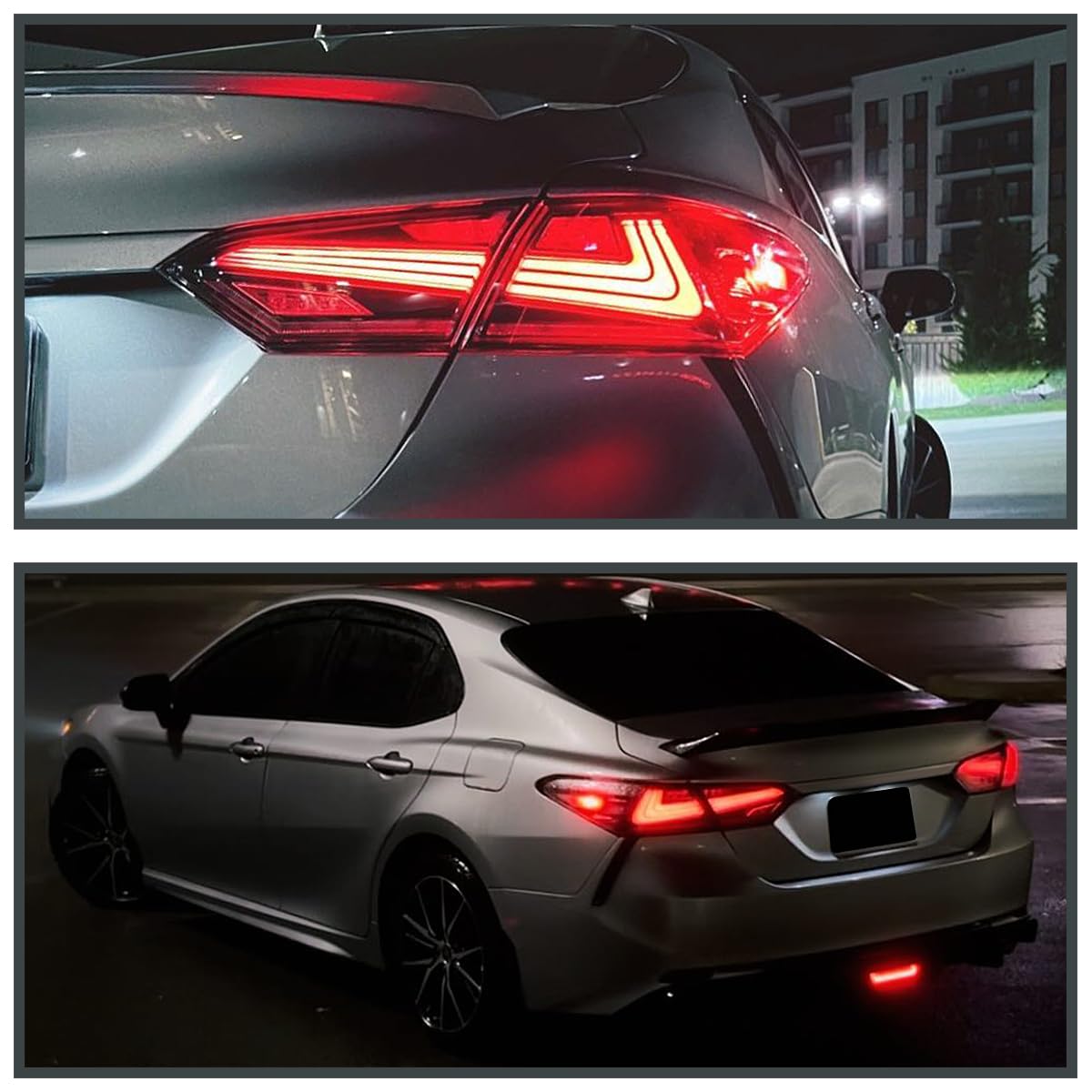 Sequential Tail Lights SPEC-D TUNING Black w/LED Turn Signal and Startup Animation Compatible with 2018-2022 Toyota Camry, Left + Right Pair Assembly