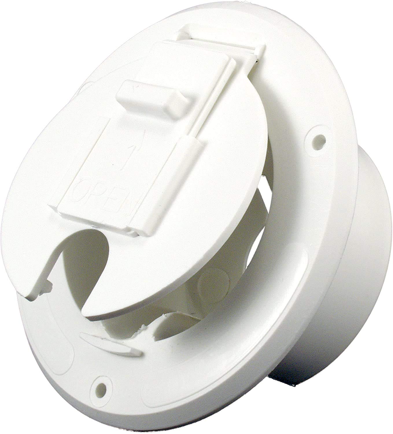 30 Amp JR Products Round Electric Cable Hatch White (10)