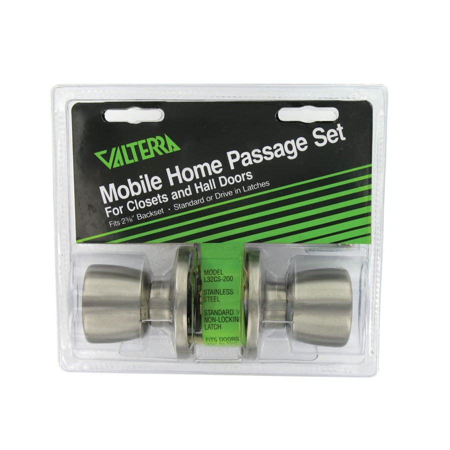 Universal Valterra Passage Door Lock, Silver