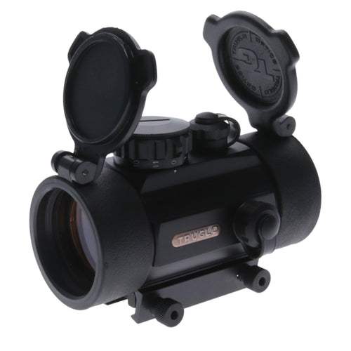 1x40mm TRUGLO Traditional 5-MOA Hunting Durable Lightweight Waterproof Fogproof Shock Resistant Adjustable Aluminum Red-Dot Sight Flip-Up Lens Caps Included