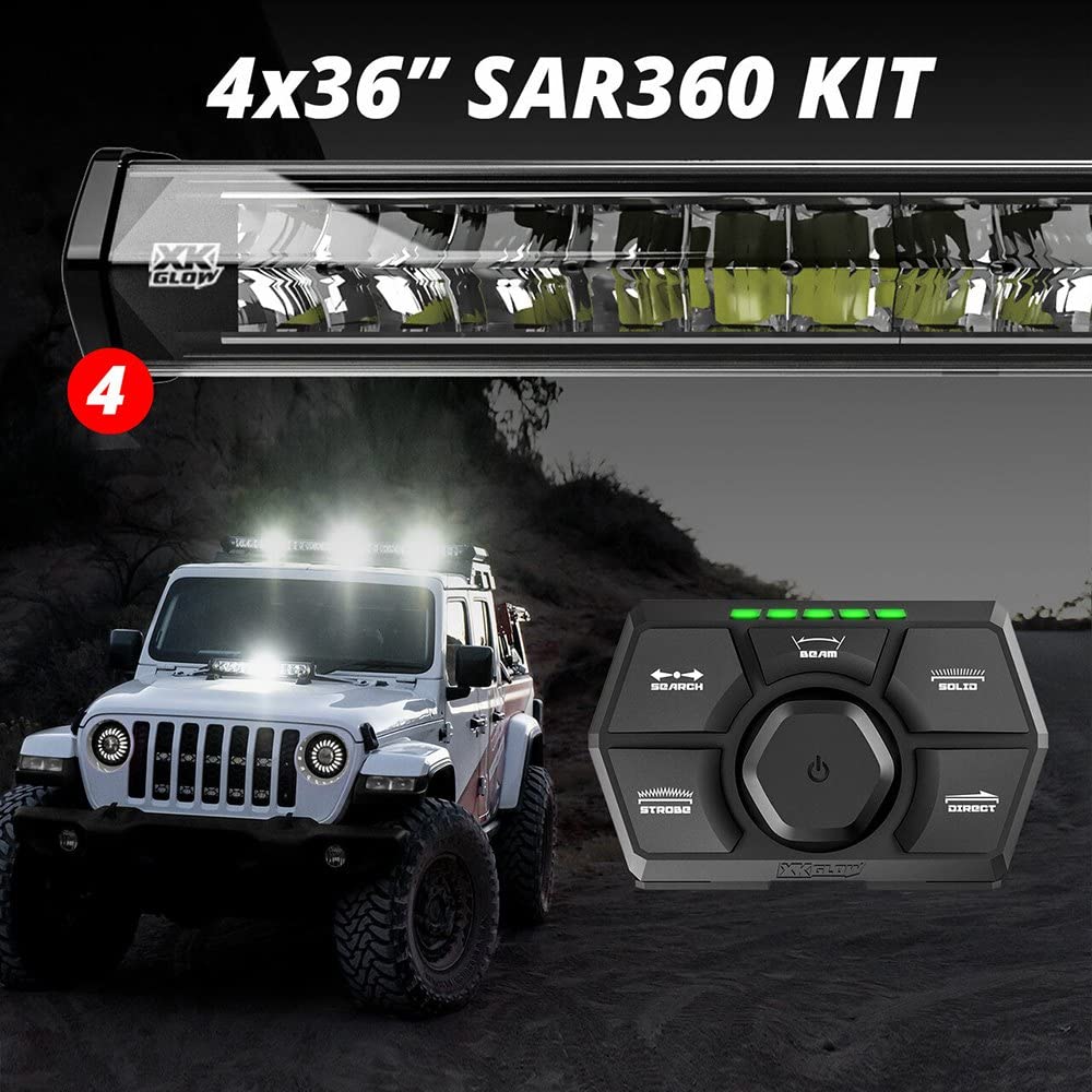 36” (4) SAR360 Light Bar Kit Emergency Search and Rescue Light System