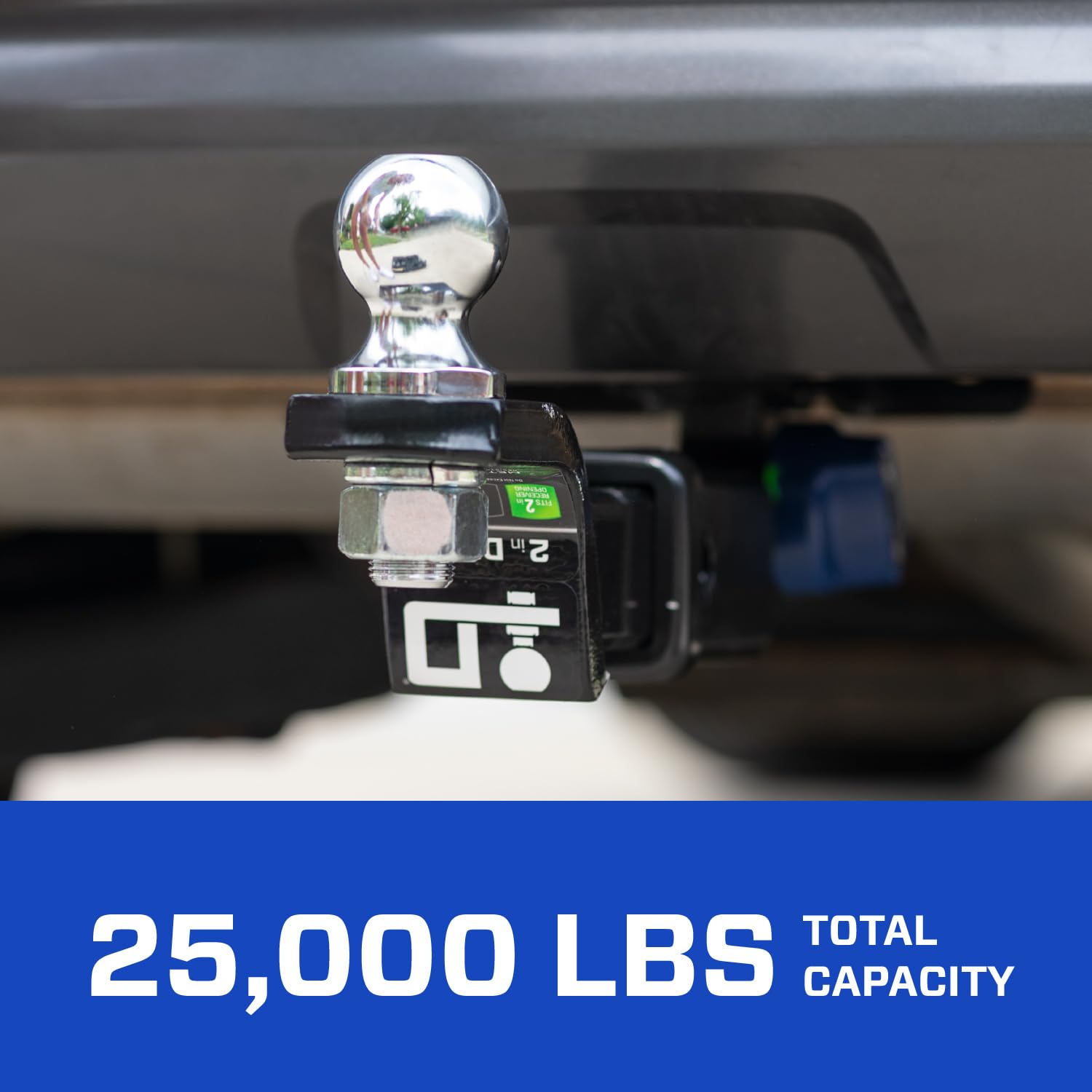 Trailer Hitch Ball Draw-Tite 63864, 2-5/16 in. Diameter, 25,000 lbs. Capacity, 1-1/4 in. Shank Dia, 2-1/2 in. Shank Length, Chrome