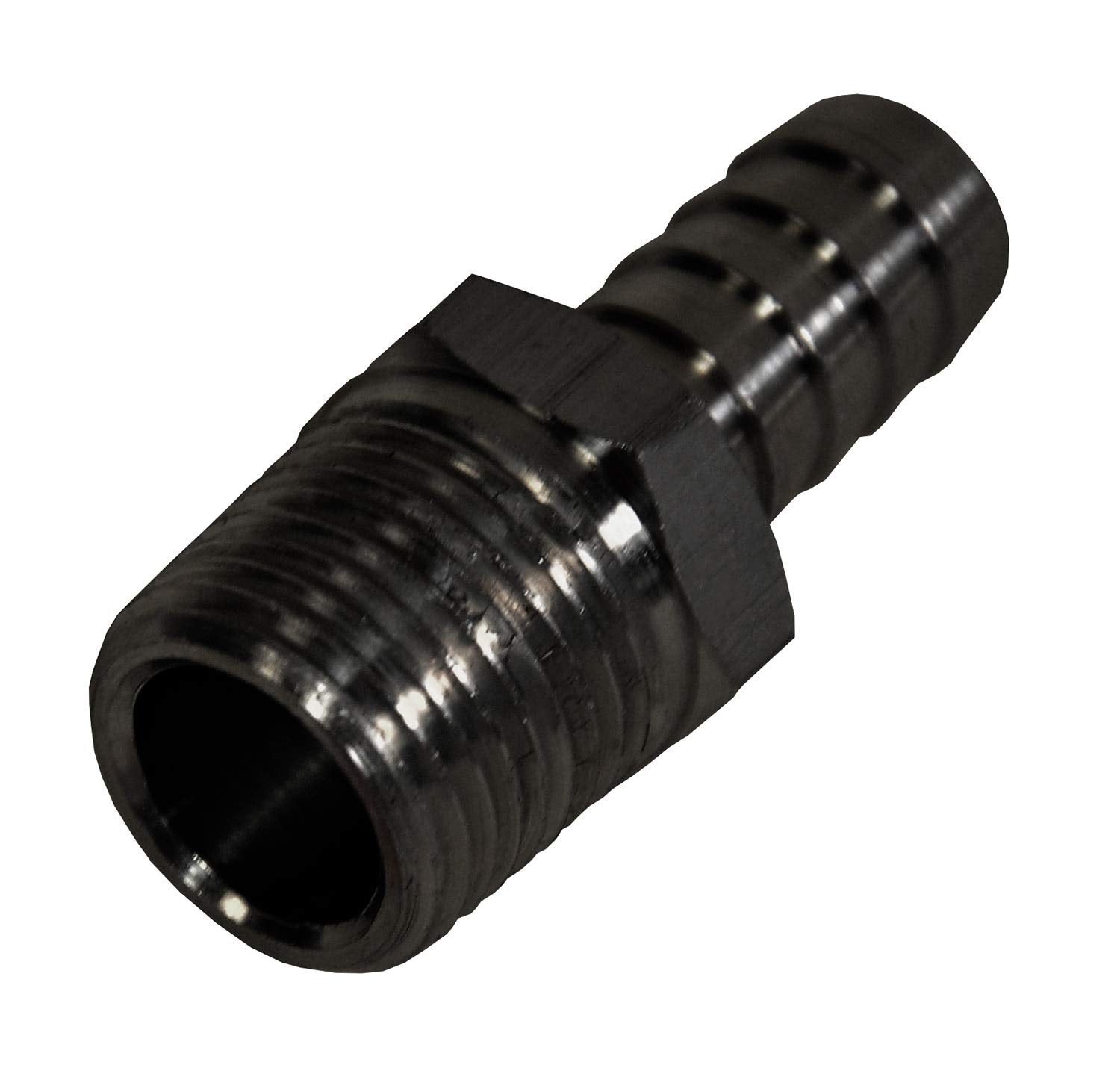 1/2" NPT Male Derale x 1/2" Straight Hose Barb Fitting