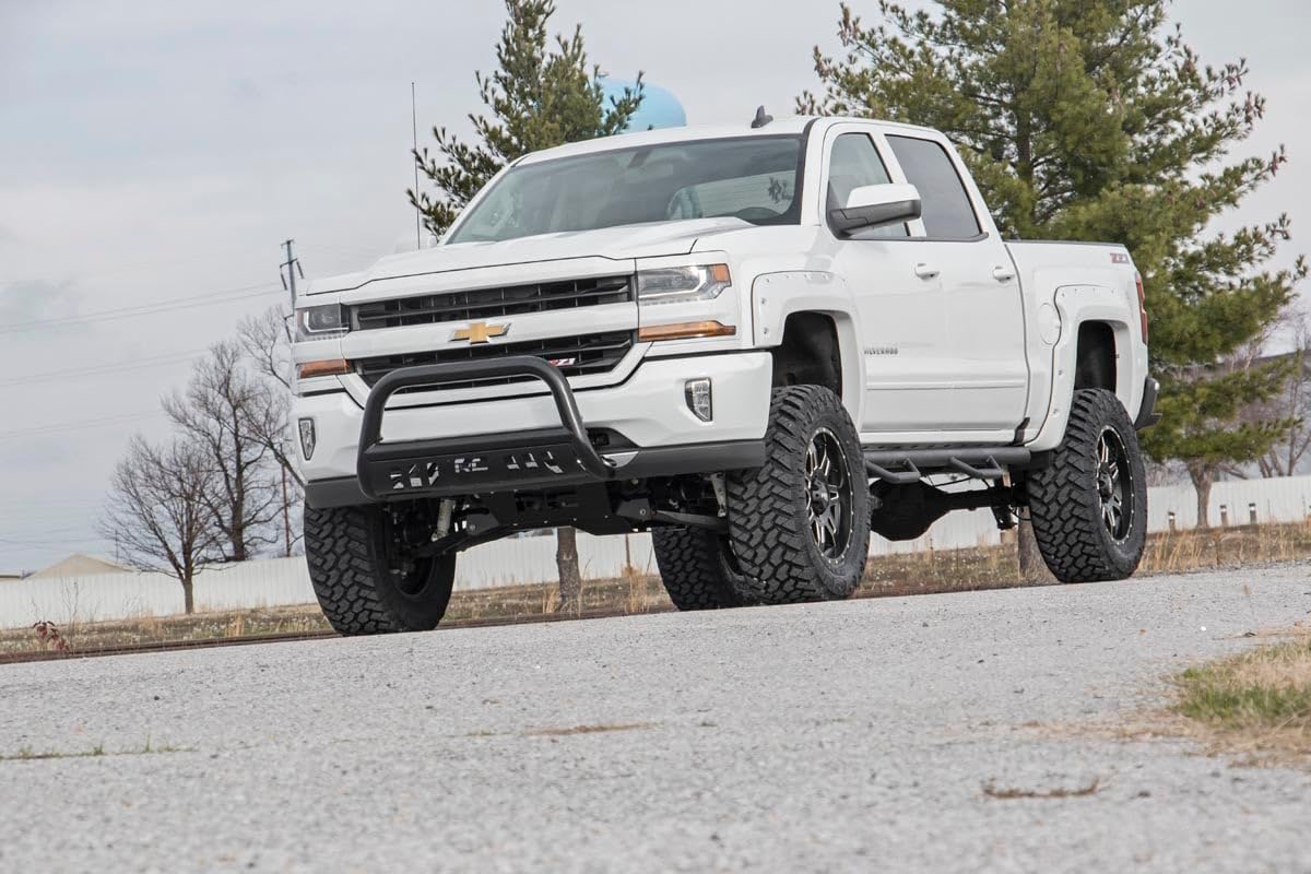7" Rough Country Lift Kit with Vertex Coilovers/V2 Rear Shocks for Chevy Silverado & GMC Sierra 1500 (2014-2018 w/Stock Cast Steel Control Arms)