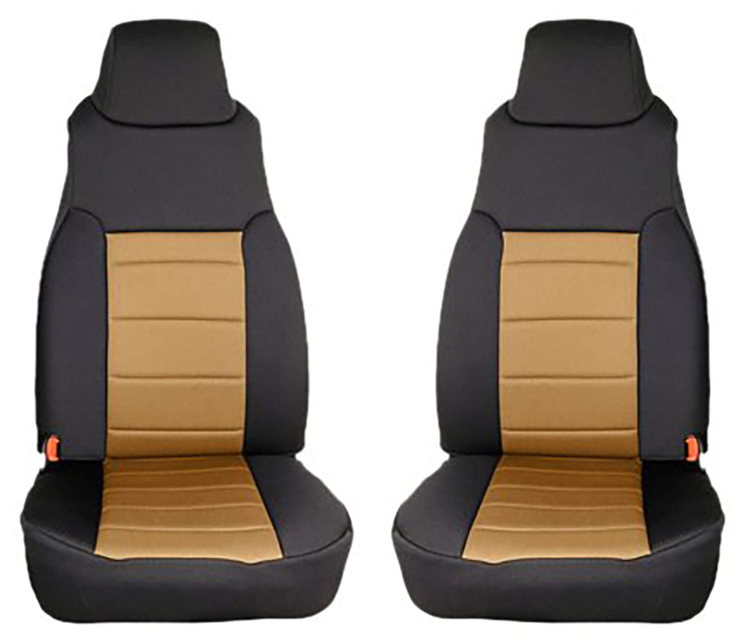 Rugged Ridge Seat Cover Kit 13210.04, Front, Neoprene, Tan; 97-02 Jeep Wrangler TJ