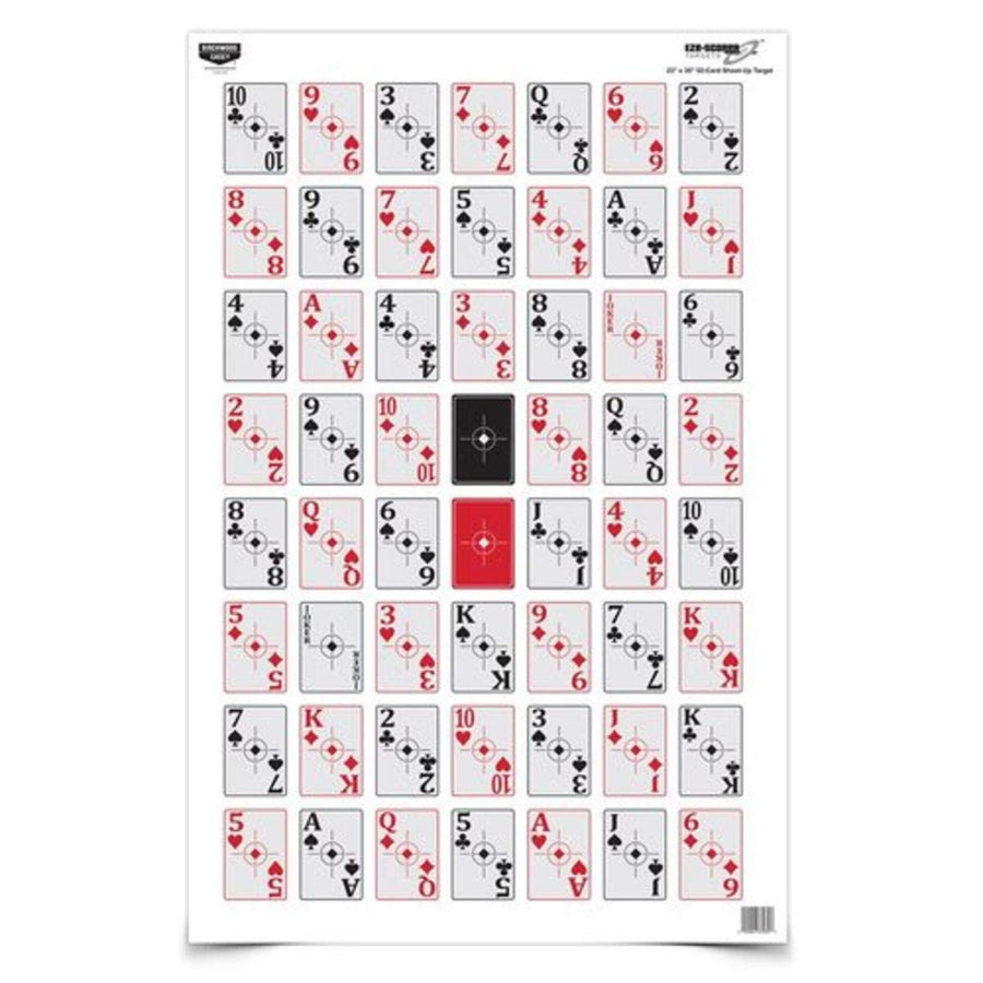 Eze-Scorer Birchwood Casey 52-Card Shoot-Up Paper Target (Per 5), 23 x 35-Inch
