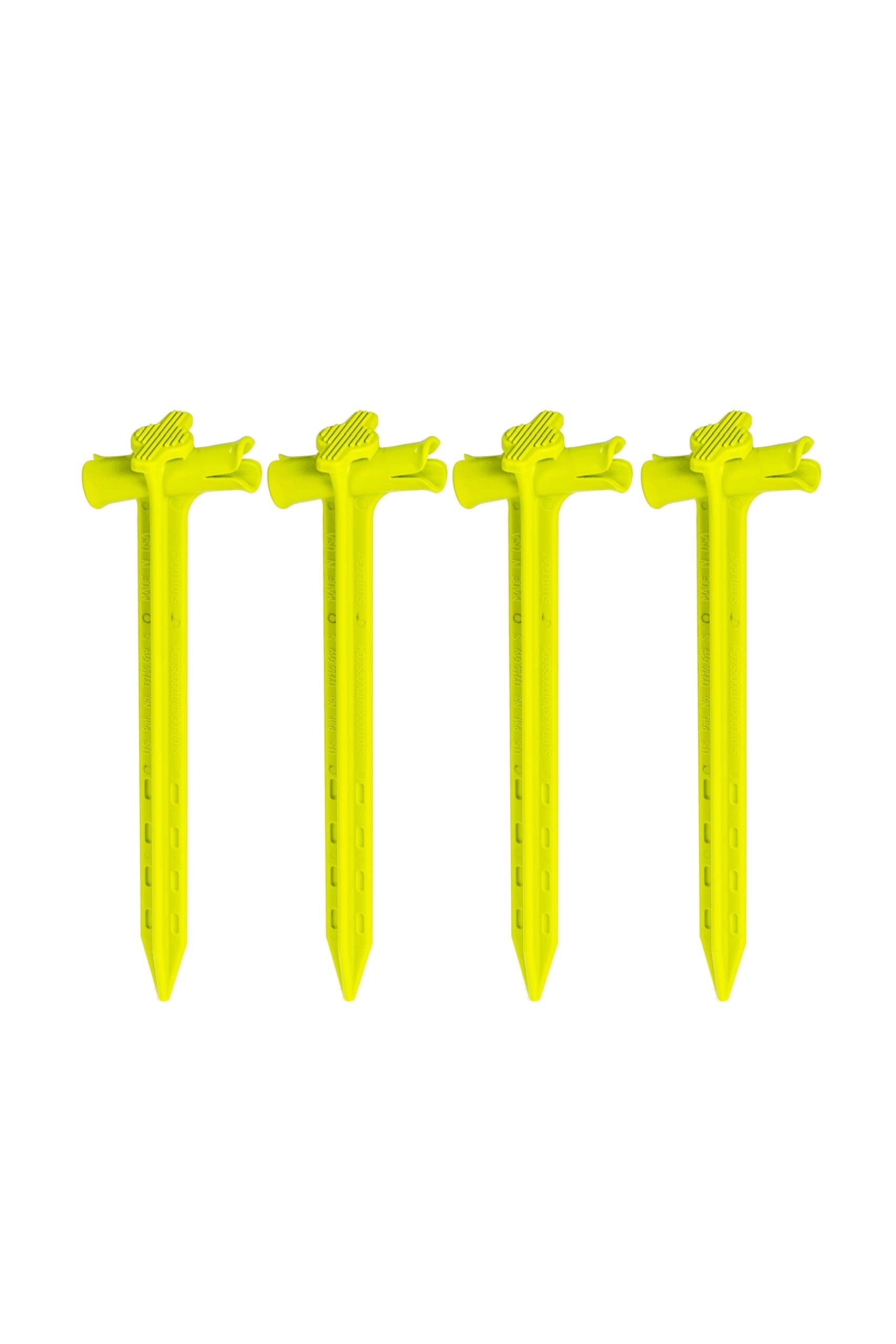 24 Count-Stake Kit SlotLock 9-inch with Straps for Staking Trees, Camping Tents, Hunting Blinds and tarps (SL9-24)
