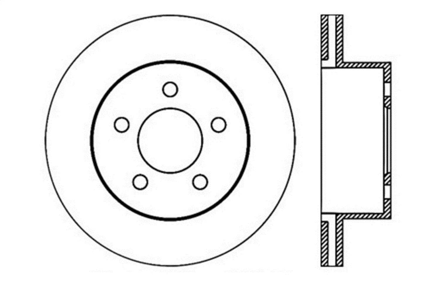 Front Left StopTech 128.67045L Sport Cross Drilled Brake Rotor