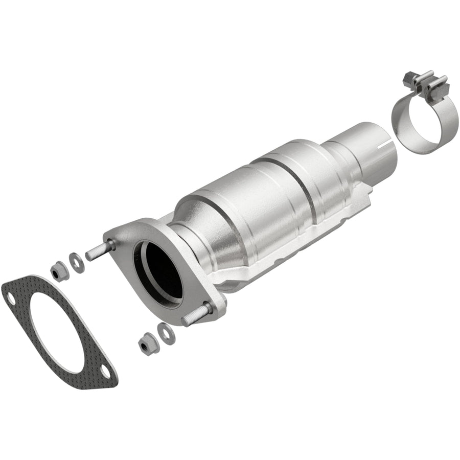 Direct-Fit MagnaFlow Catalytic Converter OEM Grade Federal/EPA Compliant 51269 - Stainless Steel 2.5in Main Piping, 12.375in Overall Length, No O2 Sensor - OEM Replacement