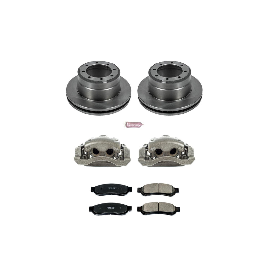Power Stop KCOE5579 Replacement Autospeciality Rear Caliper Kit- OE Rotors, Ceramic Brake Pads, Calipers