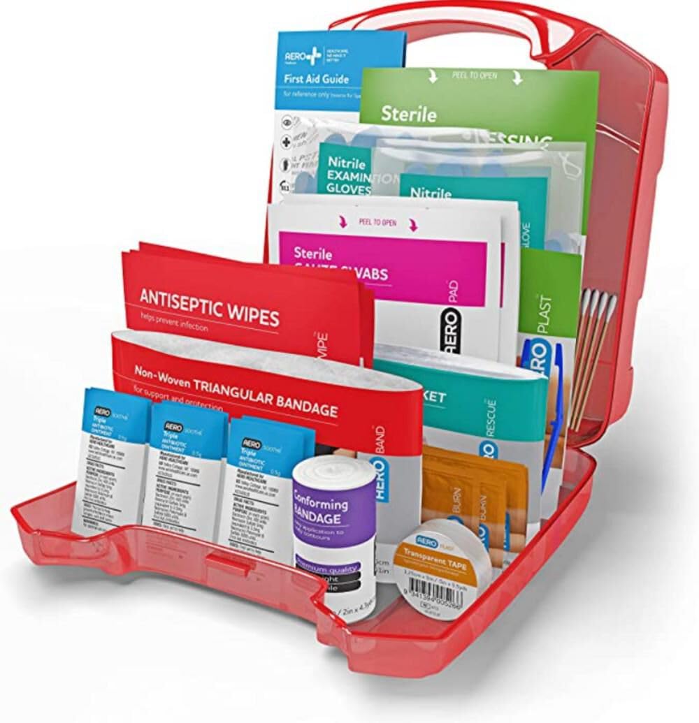 SUREFILL Aero Healthcare 10 Series First Aid Kit - Retail Plastic Case