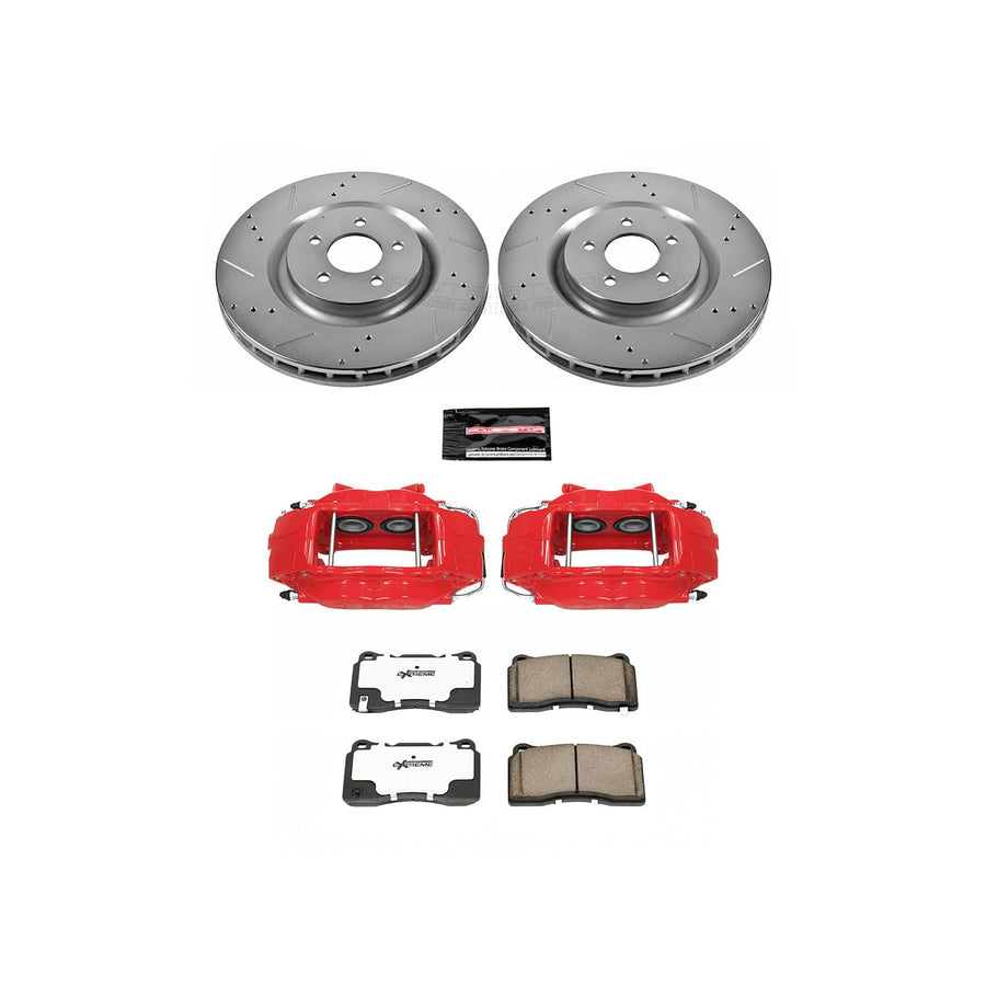 Power Stop Front KC4547-26 Z26 Street Warrior Brake Kit For Ford Mustang 2007-2014 [Model Specific]