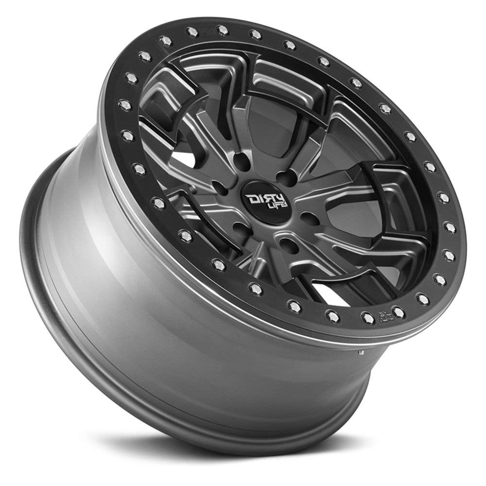 17x9 DT-1, Bolt Pattern: 5x5/, Offset: -38, MATTE GUNMETAL W/SIMULATED RING, set of 1