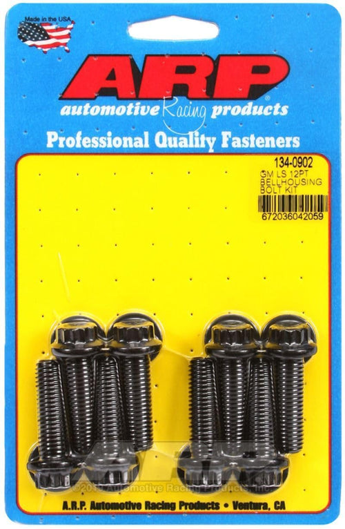 ARP Bellhousing Bolt Kit 134-0902, Black