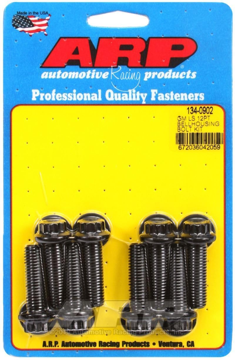ARP Bellhousing Bolt Kit 134-0902, Black