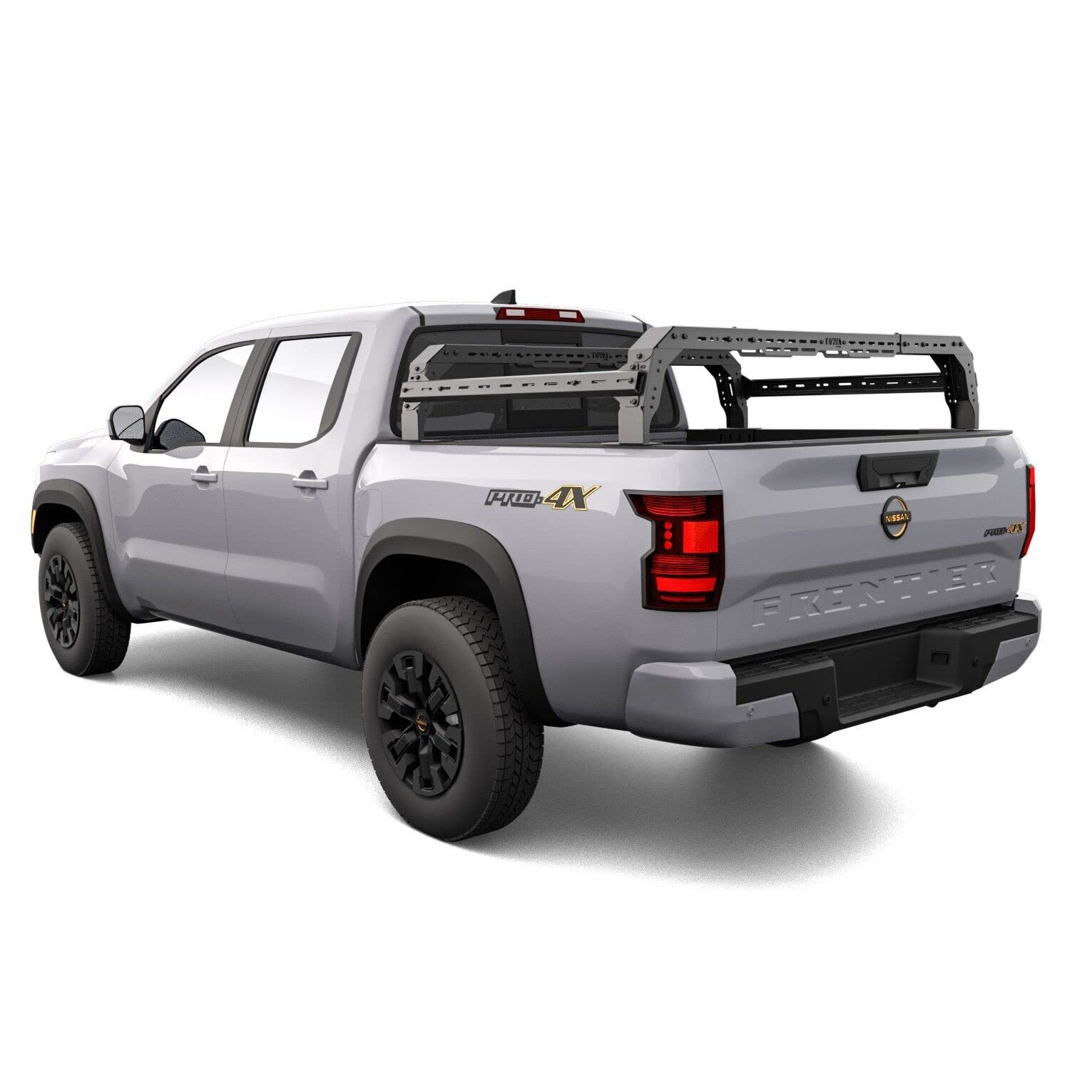 Pro TUWA Shiprock 12" Mid-Height Bed Rack System for Mid Size Pick Up Trucks Overland Bed Rack Carbon Steel Cargo Rack, Black