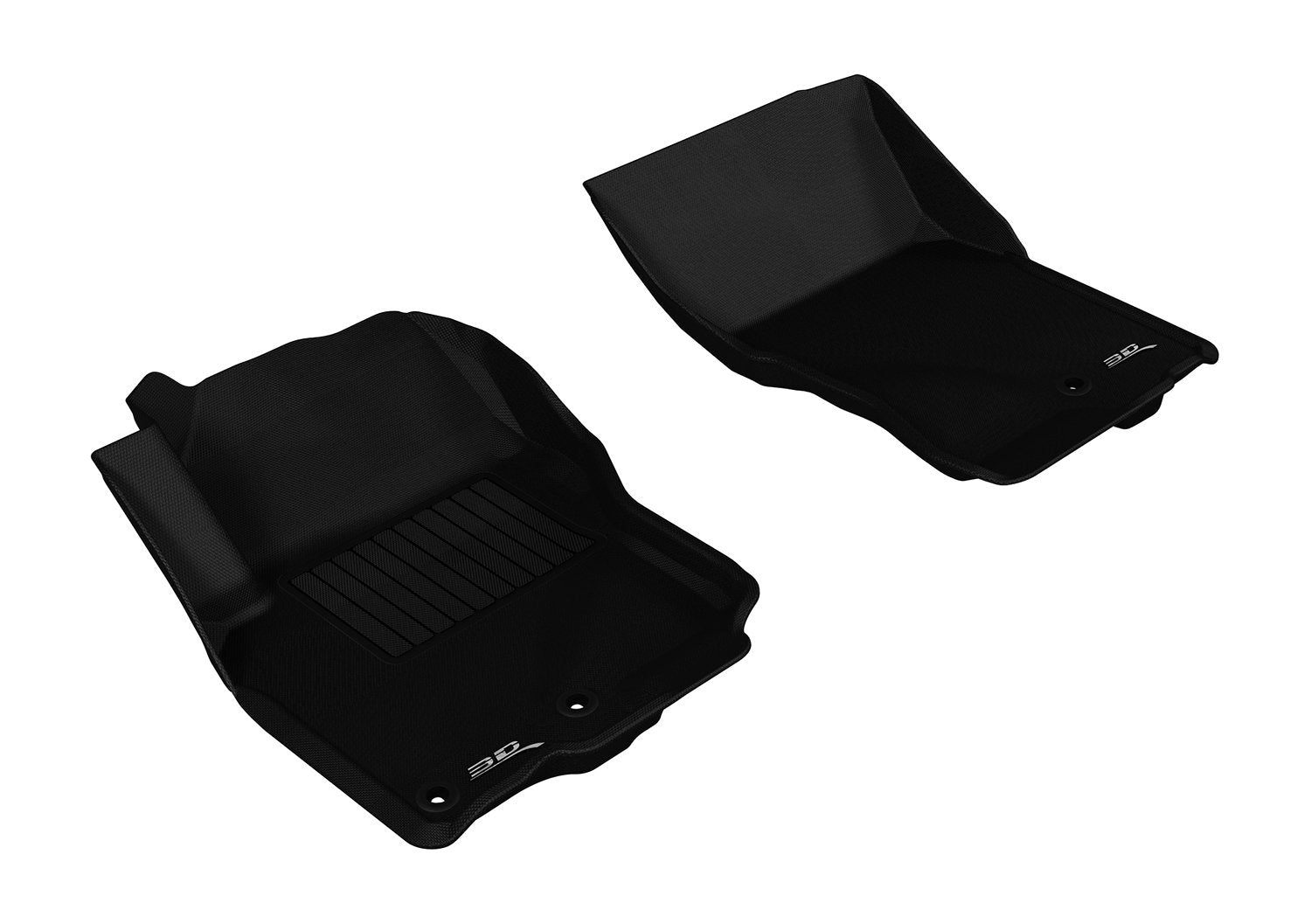 Kagu Floor Mat 3D MAXpider Custom Fit (Black) Compatible with Nissan Frontier Crew/ King Cab 2005-2019 - Front Row