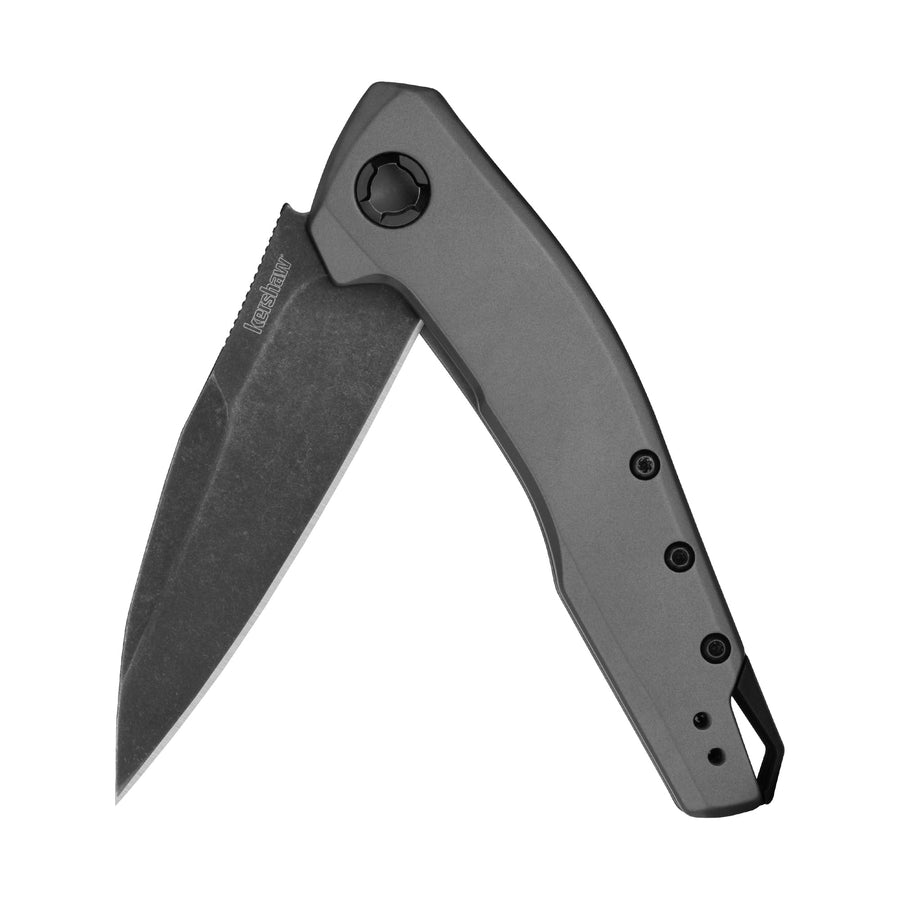 Kershaw Pocket Knife Sanctum, Gray Design, 2.98 Inch Stainless Steel Wharncliffe Blade, EDC with Assisted Opening, Reversible Deep Carry, Everyday Carry Pocket Knife for Men and Women