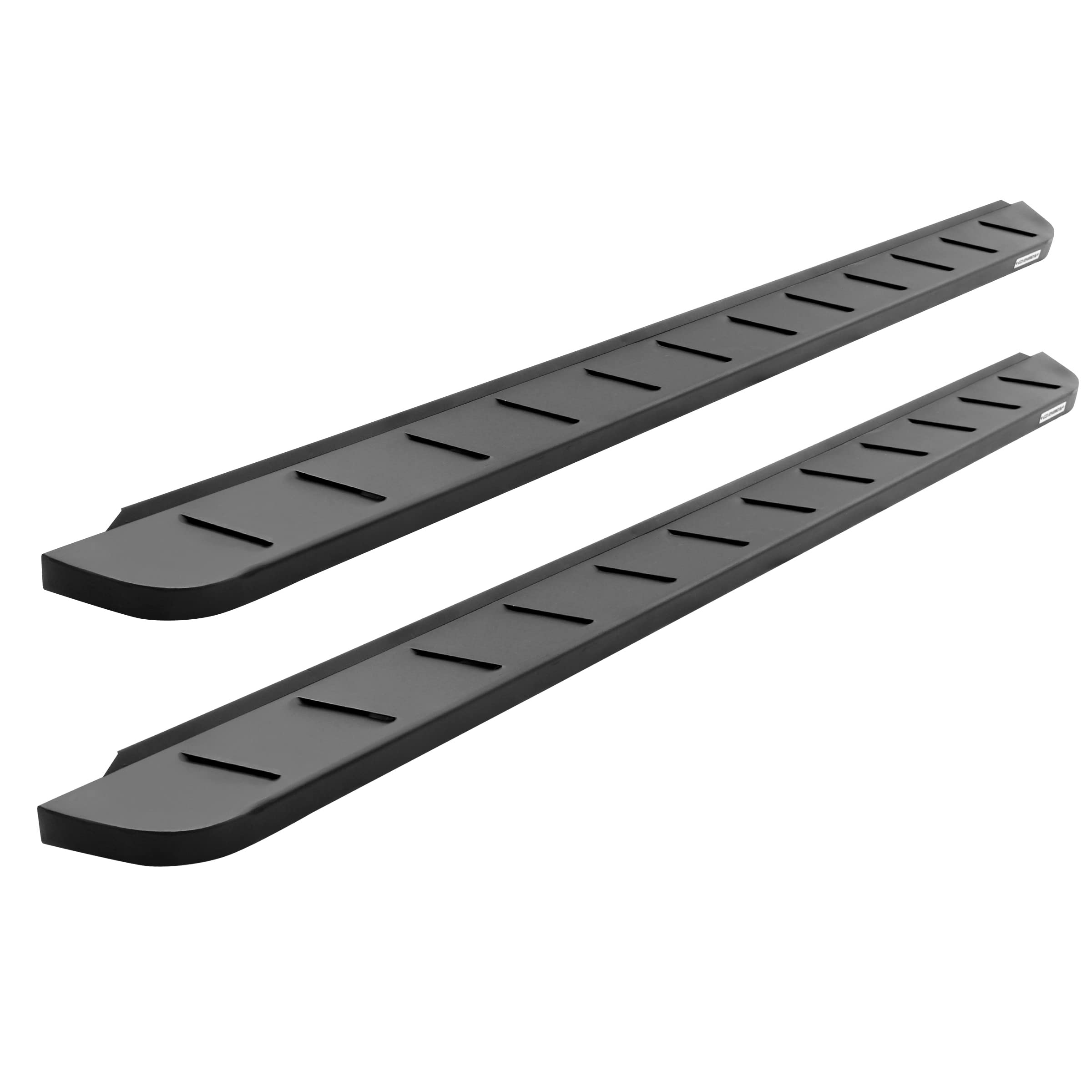 RB10 Running Boards & Brackets Go Rhino | Cab Length, Galvanized Steel, Textured Black | 63443280PC | Fits 2024 Toyota Tacoma Double Cab
