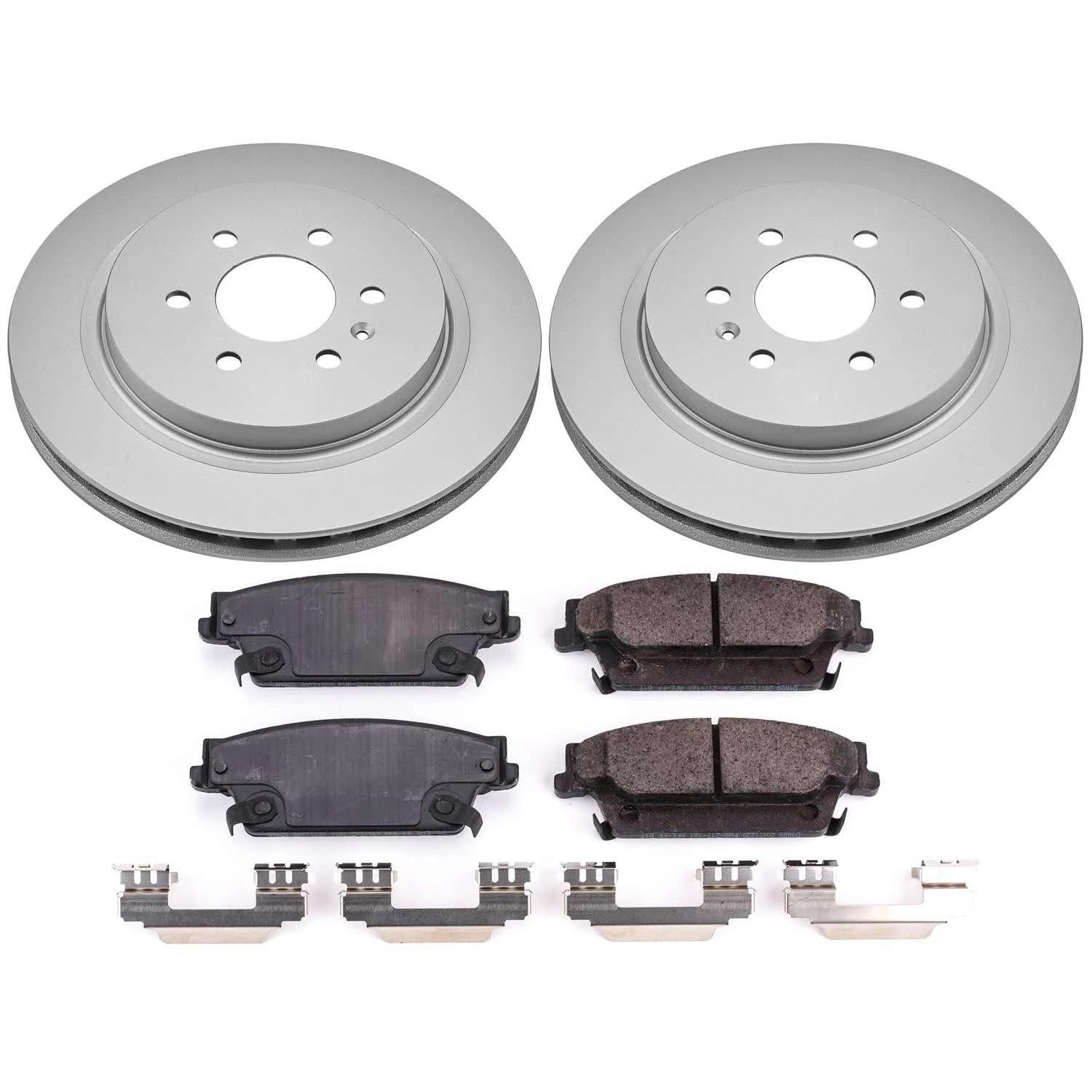 Power Stop CRK4568 Brake Rotor & Coated Ceramic Brake Pads- rear For Cadillac SRX 2004-2009 [Model Specific]