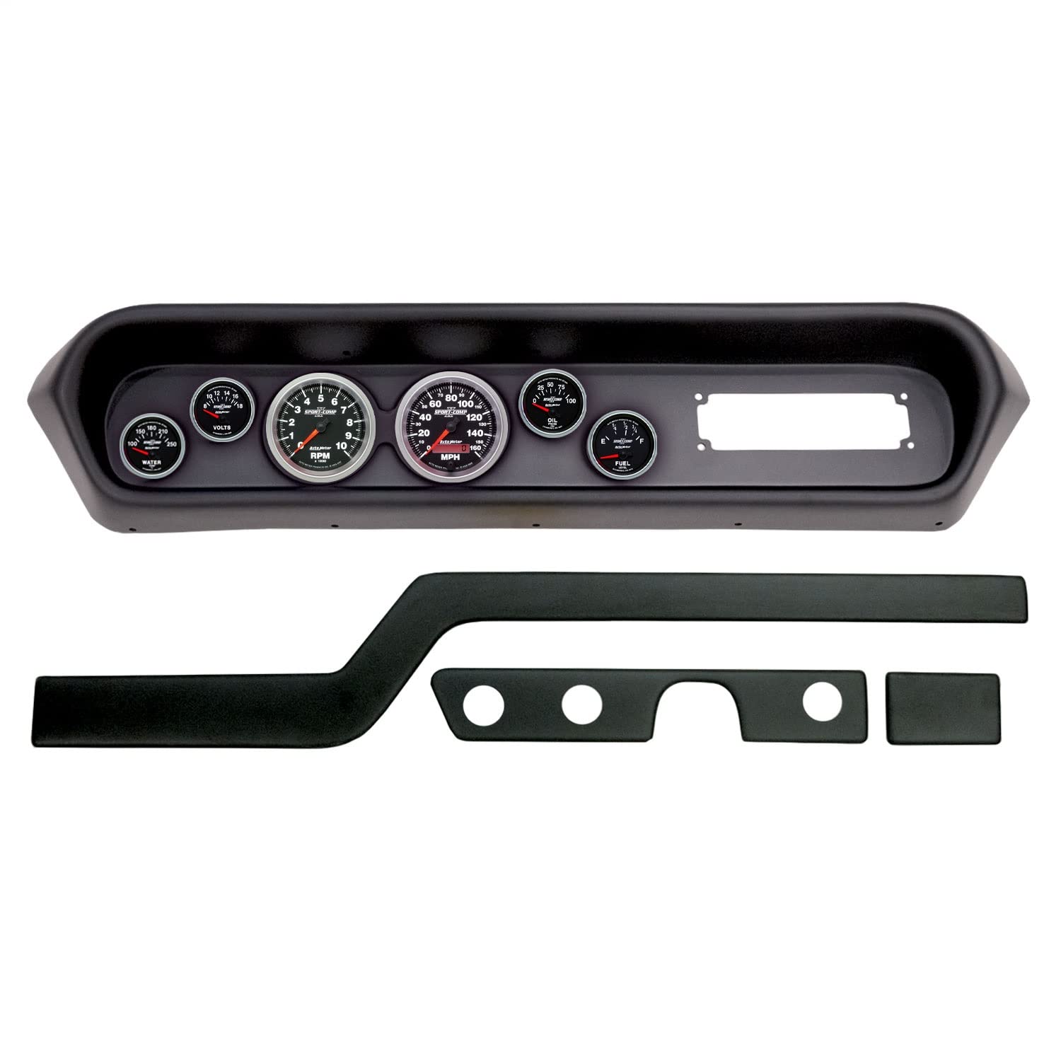 AutoMeter Dash Kit Direct Fit, (3 3/8" X2, 2 1/16" X4), Pontiac GTO/Lemans 64-65, Sport-Comp Ii (2108-12)